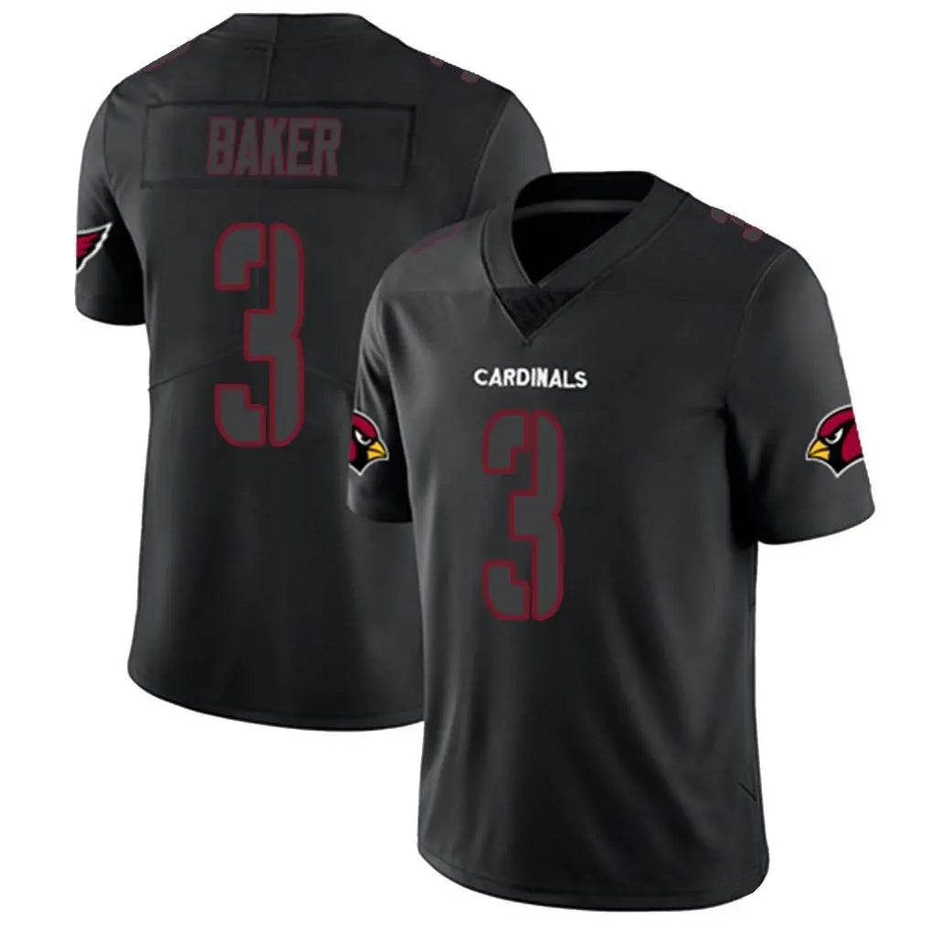 A.Cardinals #3 Budda Baker Player Black Impact Limited Home Game STECN Stitched Jerseys
