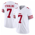 SF.49ers #7 De'Zhaun Stribling Player White Limited Vapor F.U.S.E. Home Game STECN Stitched Jerseys