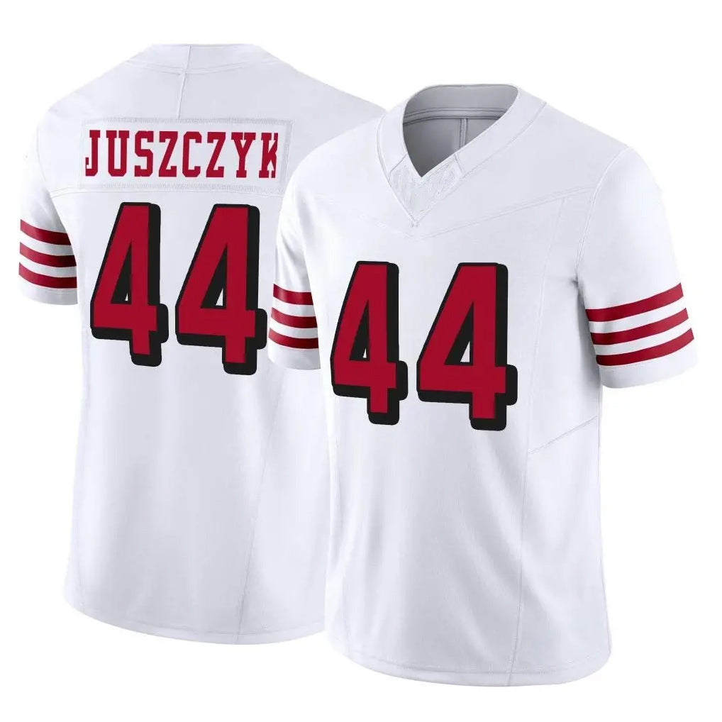 SF.49ers #44 Kyle Juszczyk Player White Limited Alternate Vapor F.U.S.E. Home Game STECN Stitched Jerseys