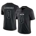 S.Seahawks #0 DeMarcus Lawrence Player Black Limited Reflective Home Game STECN Stitched Jerseys