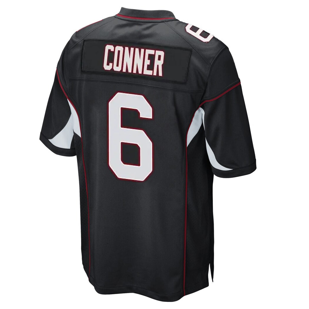 A.Cardinals #6 James Conner Player Black Home Game STECN Stitched Jerseys