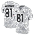 A.Cardinals #81 Travis Vokolek Player Camo Salute to Service Limited STECN Stitched Jerseys