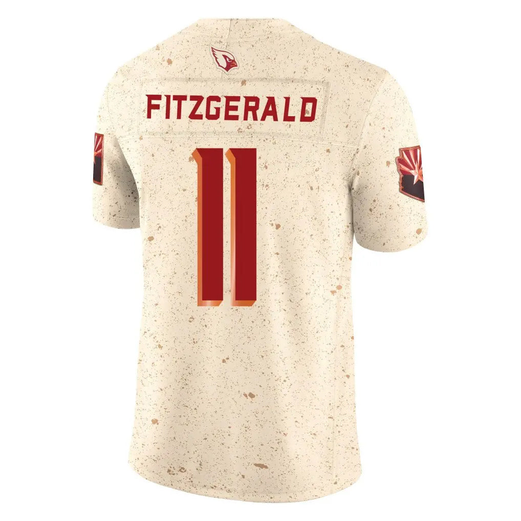 A.Cardinals #11 Larry Fitzgerald Player Cream Rivalries Collection Vapor Limited Home Game STECN Stitched Jerseys
