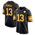 P.Steelers #13 Rico Dowdle Player Black Color Rush Home Game STECN Stitched Jerseys