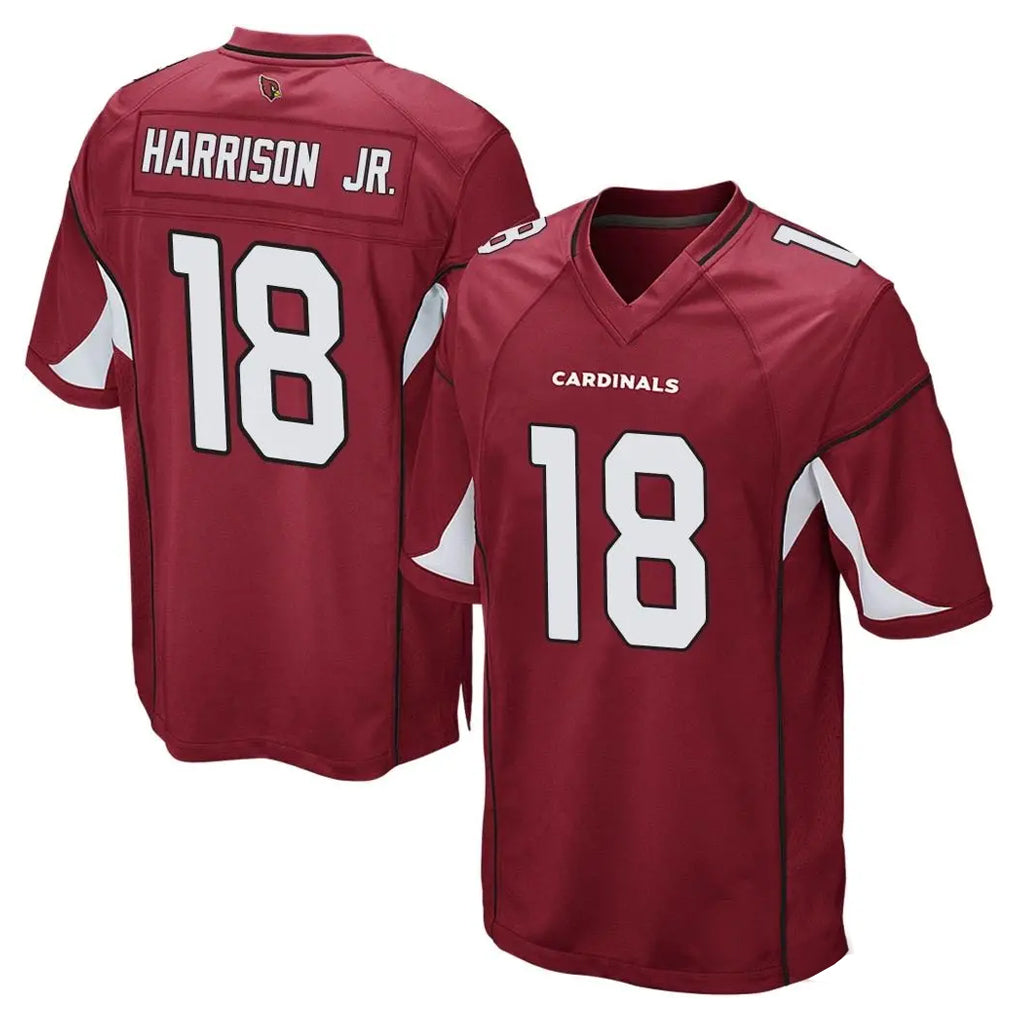 A.Cardinals #18 Marvin Harrison Jr. Player Cardinal Home Game STECN Stitched Jerseys