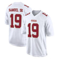 SF.49ers #19 Deebo Samuel Sr. Player White Fashion Home Game STECN Stitched Jerseys