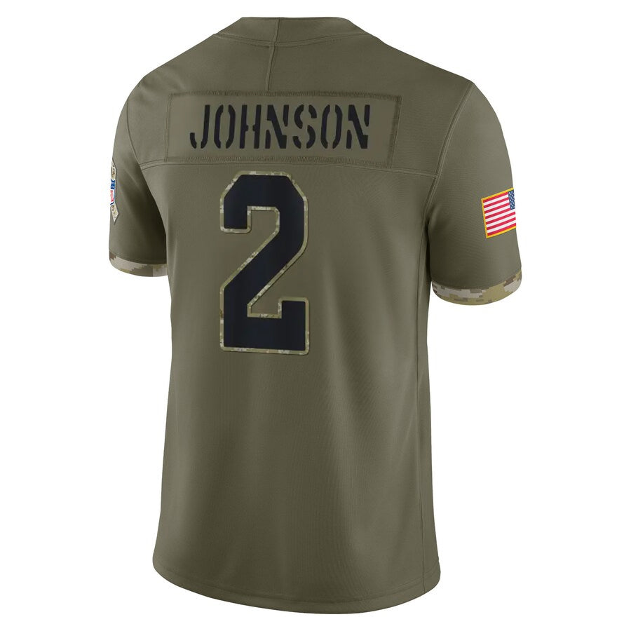 A.Cardinals #2 Will Johnson Player Olive Salute To Service Limited Game STECN Stitched Jerseys