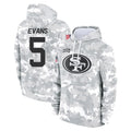 SF.49ers #5 Mike Evans Player Arctic Camo Limited Salute to Service Pullover Hoodies Game STECN Stitched Jerseys