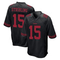 SF.49ers #15 De'Zhaun Stribling Player Black Alternate Home Game STECN Stitched Jerseys
