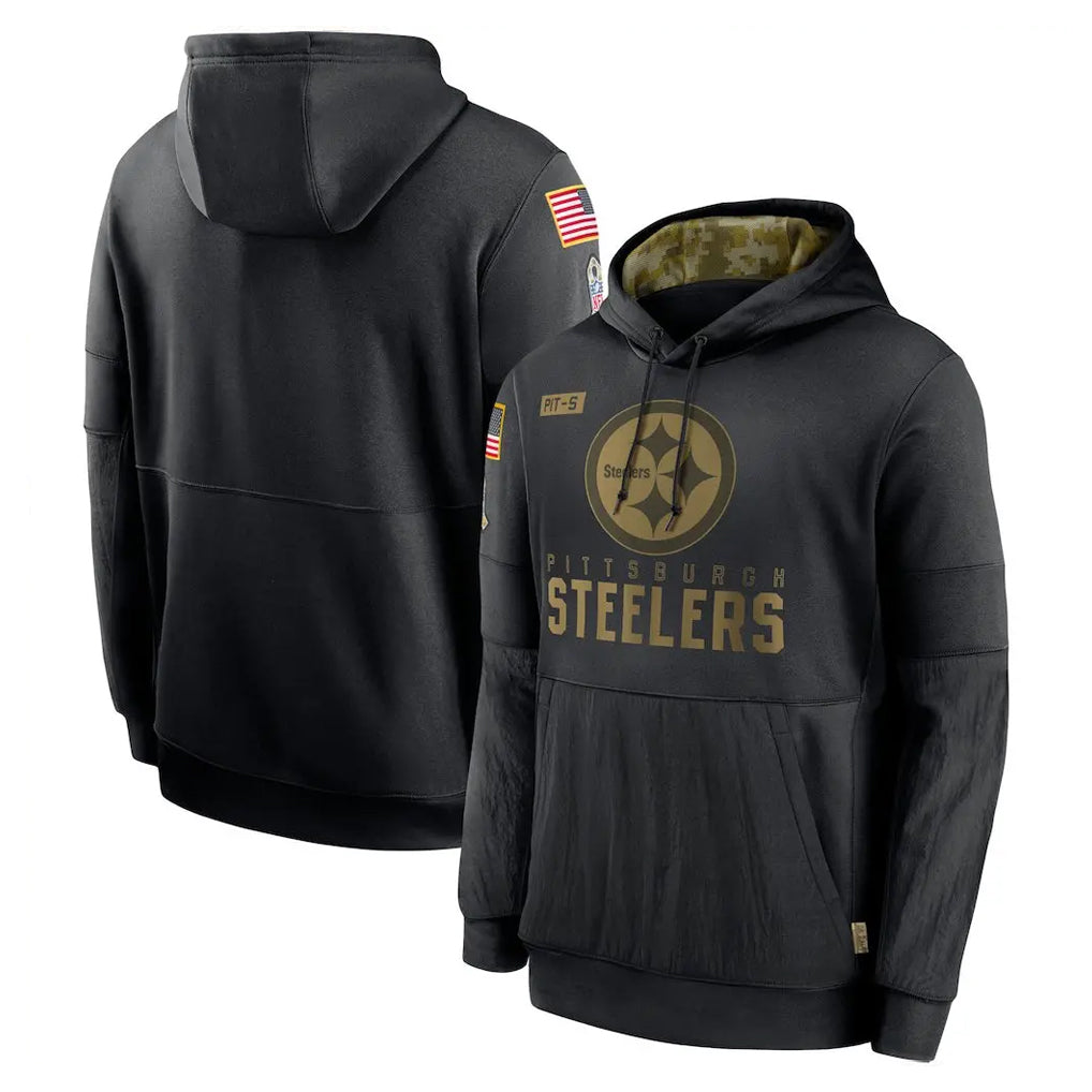 P.Steelers ## Steelers Blank Player Black Salute to Service Hoodies Limited Game STECN Stitched Jerseys