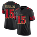 SF.49ers #15 De'Zhaun Stribling Player Black Limited Rivalries Collection Home Game STECN Stitched Jerseys