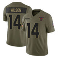 A.Cardinals #14 Michael Wilson Player Olive Salute To Service Limited Home Game STECN Stitched Jerseys