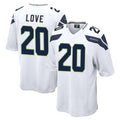 S.Seahawks #20 Julian Love Player White Home Game STECN Stitched Jerseys