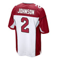 A.Cardinals #2 Will Johnson Player White Cardinal Home Game STECN Stitched Jerseys