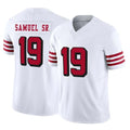 SF.49ers #19 Deebo Samuel Sr. Player White Limited Alternate Vapor F.U.S.E. Home Game STECN Stitched Jerseys