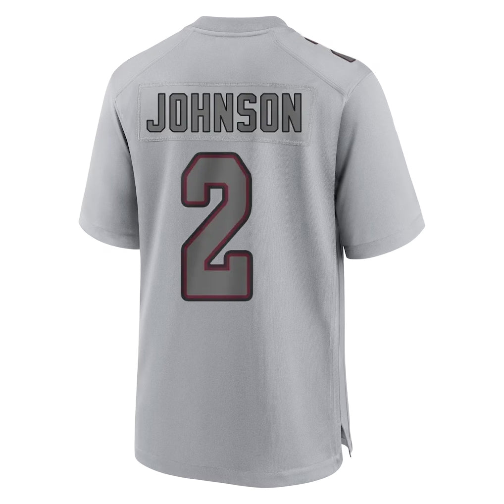 A.Cardinals #2 Will Johnson Player Gray Fashion Home Game STECN Stitched Jerseys