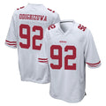 SF.49ers #92 Osa Odighizuwa Player White Home Game STECN Stitched Jerseys