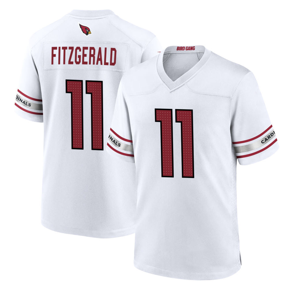 A.Cardinals #11 Larry Fitzgerald Player White Home Game STECN Stitched Jerseys