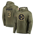 P.Steelers #3 Jaquan Brisker Player Olive Salute to Service Pullover Hoodie Home Game STECN Stitched Jerseys