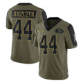 SF.49ers #44 Kyle Juszczyk Player Olive Salute To Service Limited Game STECN Stitched Jerseys