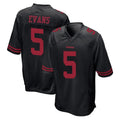SF.49ers #5 Mike Evans Player Black Alternate Home Game STECN Stitched Jerseys