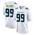 S.Seahawks #99 Leonard Williams Player White Tundra Fashion Home Game STECN Stitched Jerseys