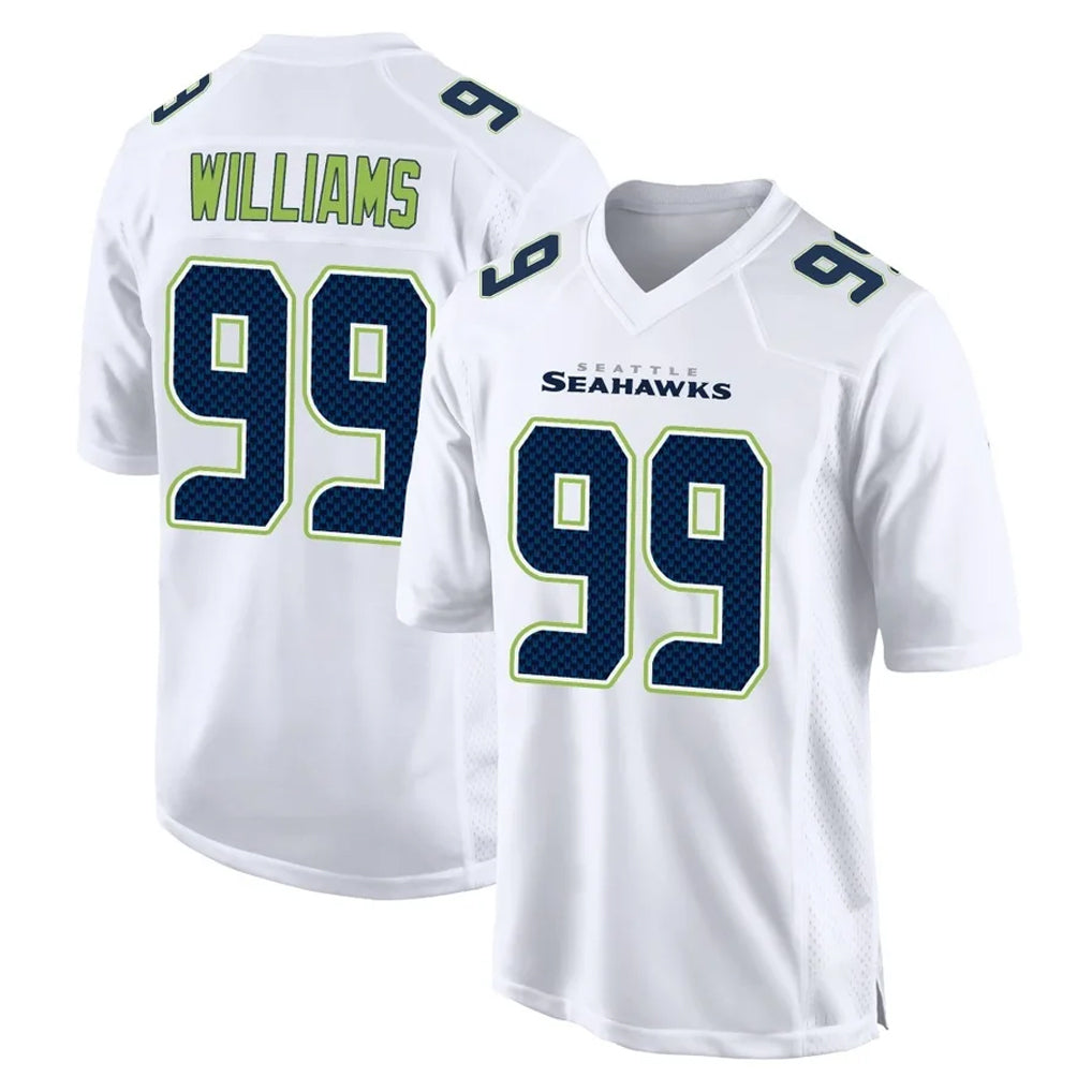 S.Seahawks #99 Leonard Williams Player White Tundra Fashion Home Game STECN Stitched Jerseys