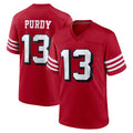 SF.49ers #13 Brock Purdy Player Red Limited Alternate Home Game STECN Stitched Jerseys