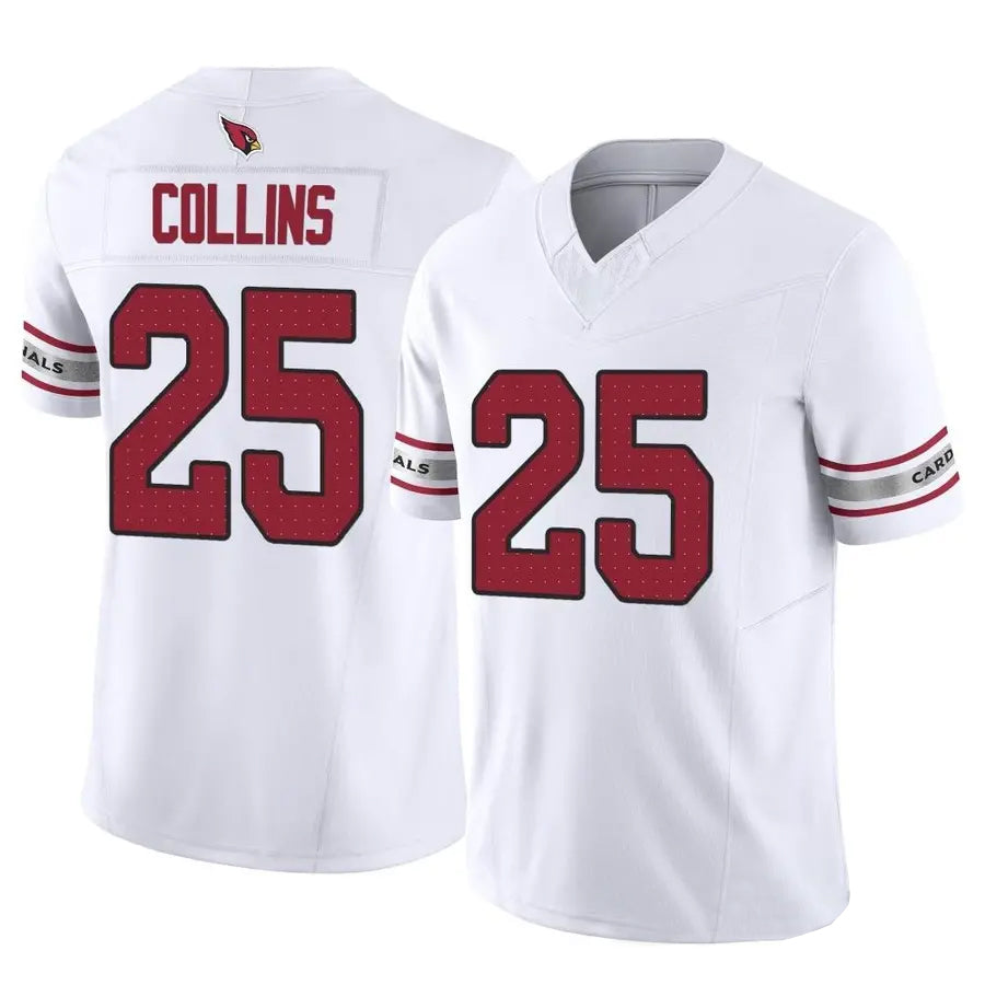 A.Cardinals #25 Zaven Collins Player White Limited Home Game STECN Stitched Jerseys