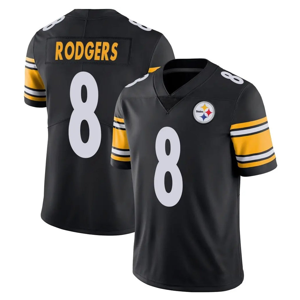 P.Steelers #8 Aaron Rodgers Player Black Limited Vapor Untouchable Home Game STECN Stitched Jerseys
