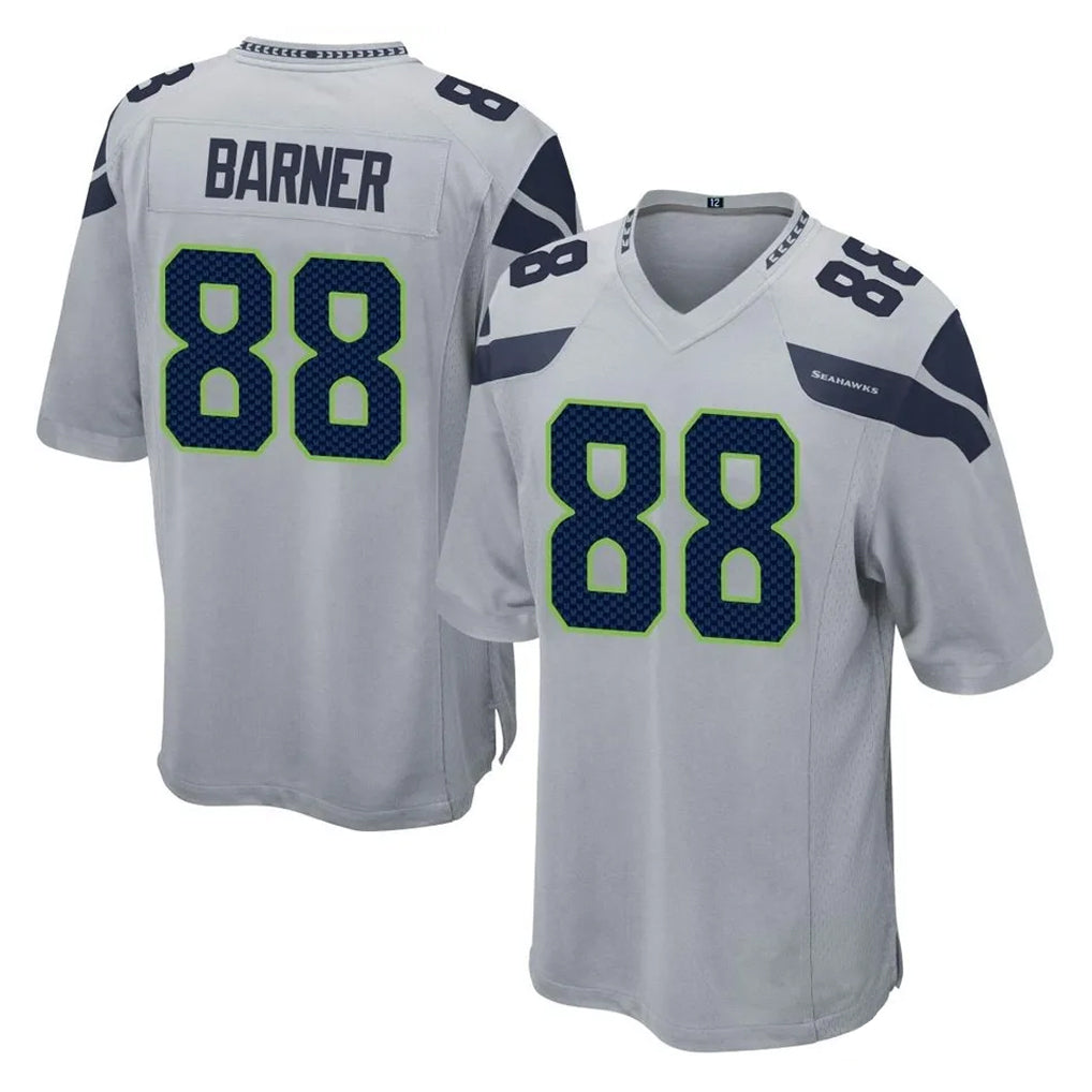 S.Seahawks #88 AJ Barner Player Gray Home Game STECN Stitched Jerseys