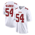 SF.49ers #54 Fred Warner Player White Fashion Home Game STECN Stitched Jerseys