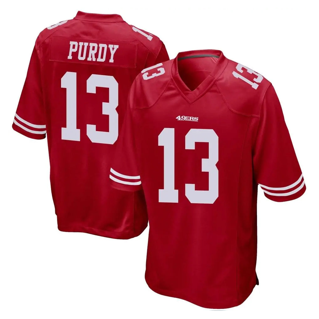SF.49ers #13 Brock Purdy Player Red Home Game STECN Stitched Jerseys
