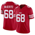 SF.49ers #68 Colton McKivitz Player Red Limited Vapor F.U.S.E. Home Game STECN Stitched Jerseys