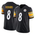 P.Steelers #8 Aaron Rodgers Player Black Limited Vapor F.U.S.E. Home Game STECN Stitched Jerseys