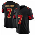 SF.49ers #7 De'Zhaun Stribling Player Black Limited Rivalries Collection Home Game STECN Stitched Jerseys