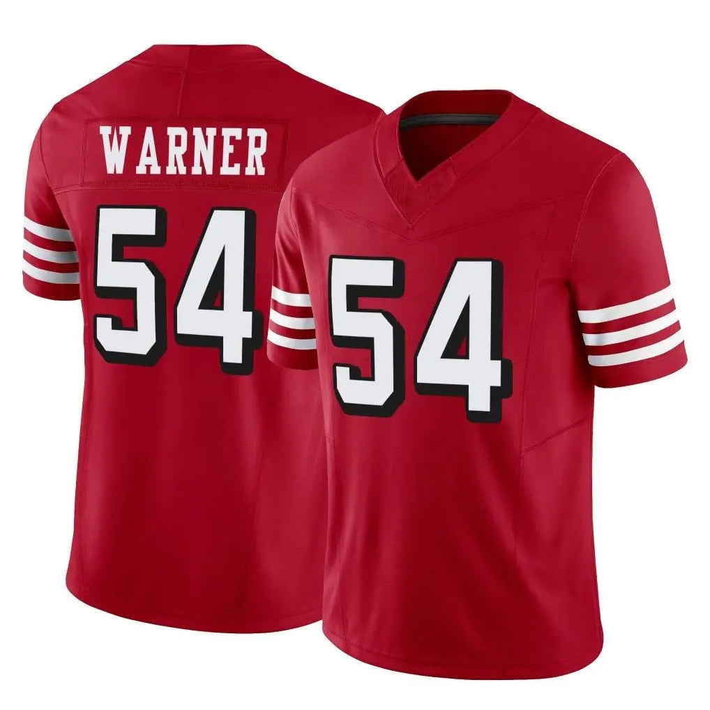 SF.49ers #54 Fred Warner Player Red Limited Alternate Vapor F.U.S.E. Home Game STECN Stitched Jerseys