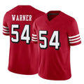 SF.49ers #54 Fred Warner Player Red Limited Alternate Vapor F.U.S.E. Home Game STECN Stitched Jerseys