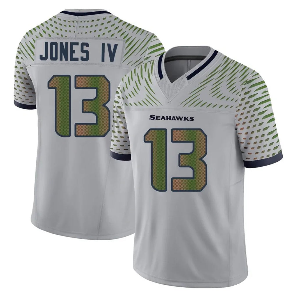 S.Seahawks #13 Ernest Jones IV Player Grey Limited 2025 Rivalries Collection Home Game STECN Stitched Jerseys