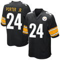 P.Steelers #24 Joey Porter Jr. Player Black Game Home STECN Stitched Jerseys