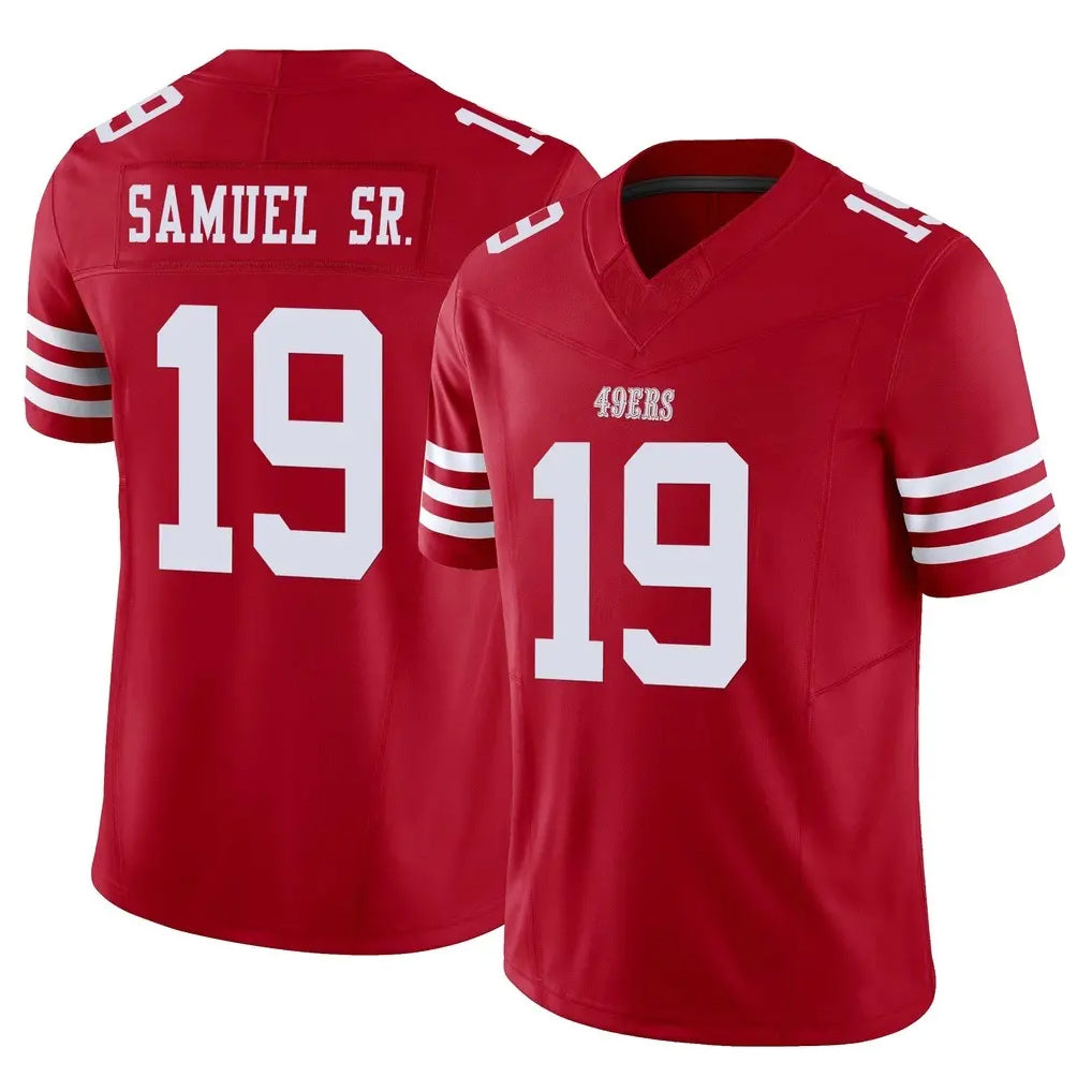 SF.49ers #19 Deebo Samuel Sr. Player Red Limited Vapor F.U.S.E. Home Game STECN Stitched Jerseys