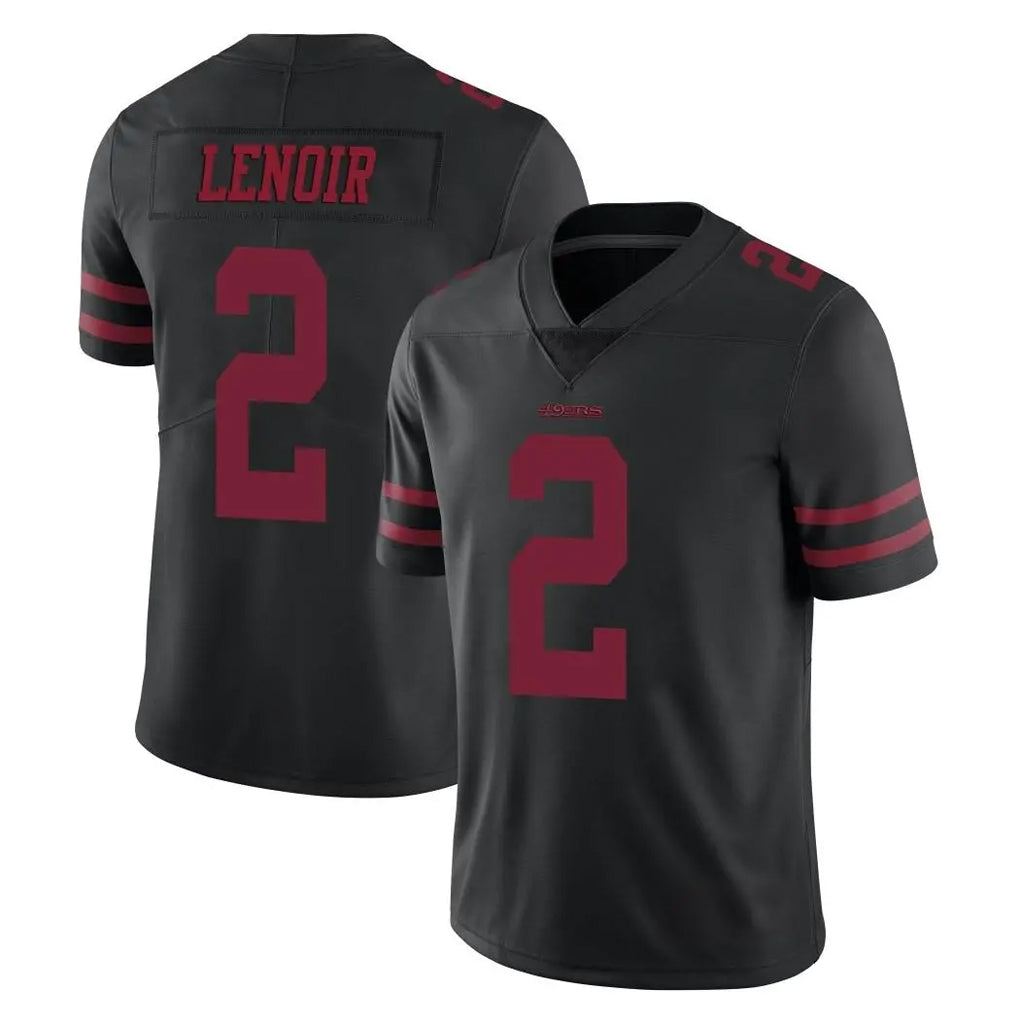SF.49ers #2 Deommodore Lenoir Player Black Alternate Limited Vapor Untouchable Home Game STECN Stitched Jerseys