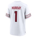 A.Cardinals #1 Kyler Murray Player White Home Game STECN Stitched Jerseys
