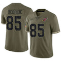 A.Cardinals #85 Trey McBride Player Olive Salute to Service Limited STECN Stitched Jerseys
