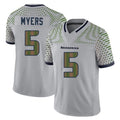 S.Seahawks #5 Jason Myers Player Grey Limited 2025 Rivalries Collection Home Game STECN Stitched Jerseys