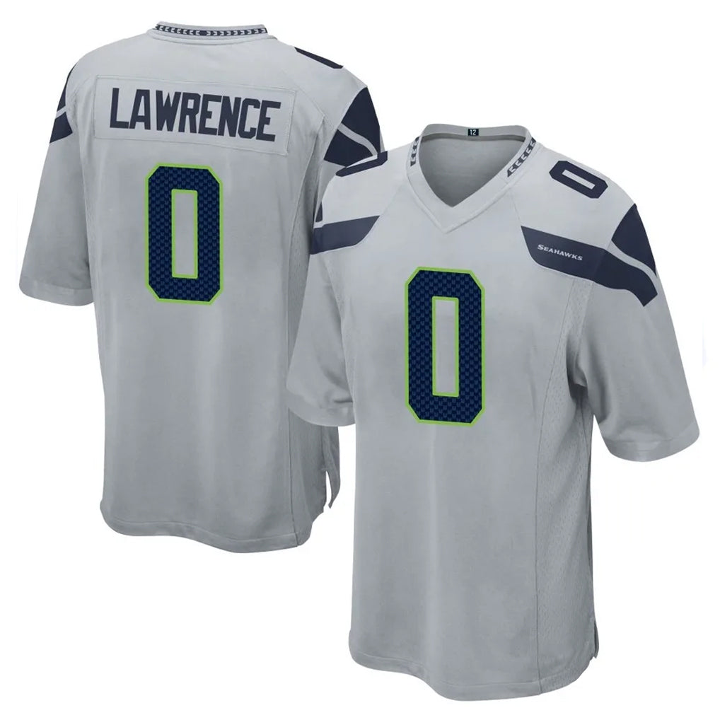 S.Seahawks #0 DeMarcus Lawrence Player Gray Home Game STECN Stitched Jerseys
