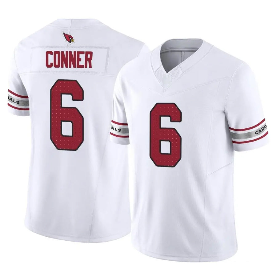 A.Cardinals #6 James Conner Player White Vapor F.U.S.E. Limited Home Game STECN Stitched Jerseys
