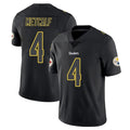 P.Steelers #4 DK Metcalf Player Black Impact Limited Home Game STECN Stitched Jerseys