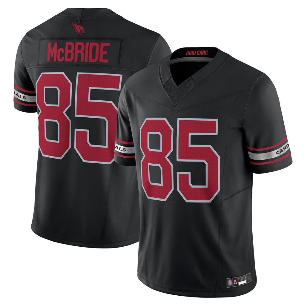 A.Cardinals #85 Trey McBride Player Black Vapor F.U.S.E. Limited Home Game STECN Stitched Jerseys