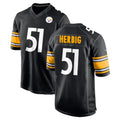 P.Steelers #51 Nick Herbig Player Black Home Game STECN Stitched Jerseys